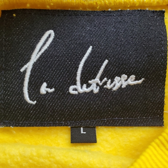 La Detresse The Sun Yellow Sweatshirt Sz L - Picture 3 of 7